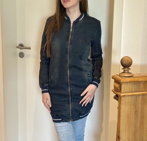 Denim bomber mantel - c,