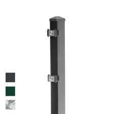 Doppelstabmattenzaun Pfosten PCE T6 - Eckpfosten , Pfosten , Dübelplatte Zaun