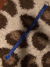 Kunstleder Frauen Gürtel für Damen - Blau mit Metallschnalle - geflochten ca 90 