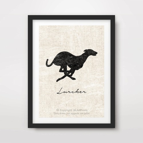 Lurcher hund kunstdruck - hund, poster