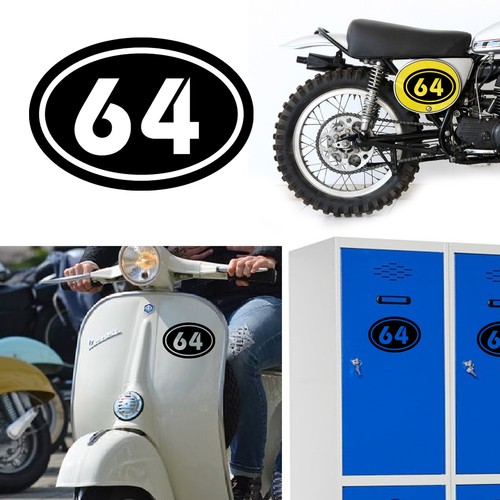 Numero oval vinil - 64,