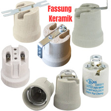 Lampenfassung Keramik Fassung E27 Bügel Winkel Innengewinde LED Sockel NEU