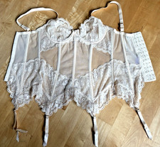 AGENT PROVOCATEUR apricot 75 D Spitzencorsage KORSETT Corsage 4 Strumpfhalter