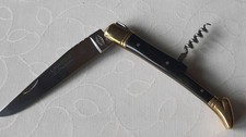 Lagiole Tradition  mit Korkenzieher, wie neu, Messingbacken, Horngriff