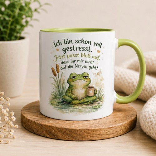 Tasse mit frosch ich bin - mit,