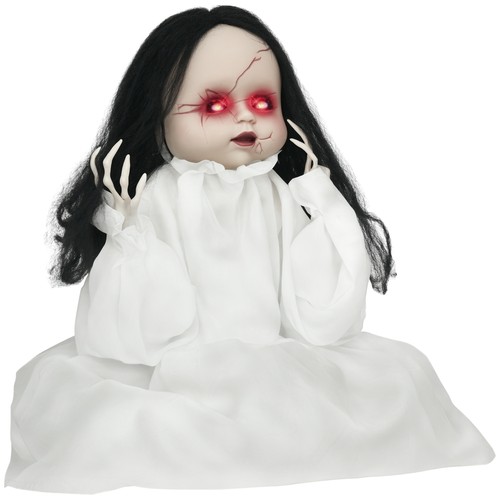 Horrorpuppe weiß led - horrorpuppe,