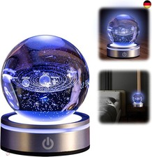 3D Planeten Kristallkugel