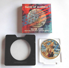 Faces of America  / Roaring Sky 1 Oz / Silver  / One Dollar USA  / 2019
