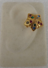 Neugablonz: Ohrklammer/Ohrclip Stern um 1970er Jahre Swarovski Elements (116230)