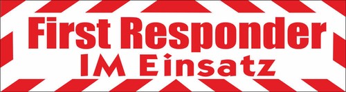 Magnetschild first responder - magnetschild, "first