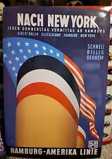 Blechschild Werbung 60x40cm "Hamburg Amerika Linie" Sehr Selten HP Produktion 