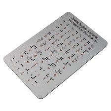 Braille Alphabet Lerntafel für Anfänger mit erhöhten Punkten und Zahlen