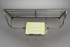 Wandgarderobe Alu mit Spiegel & Ablage Bauhaus Art Deco