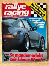 Rallye Racing Nr. 7 Ausgabe Juli 1983  Porsche 911 Sc Honda Prelude Formel 1