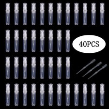 40x Parfumzerstäuber Sprühflasche 3ML Transparente Mini Sprühflaschen 3x Tropfer