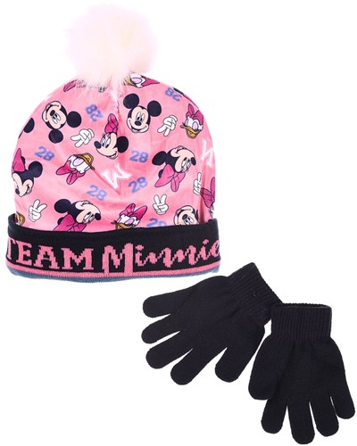 Set mütze handschuhe minnie - set,