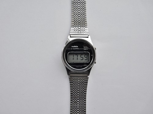 Ruhla lcd quarz - armbanduhr, ddr