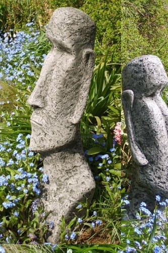 Gartendeko figur skulptur kopf - gartendeko,