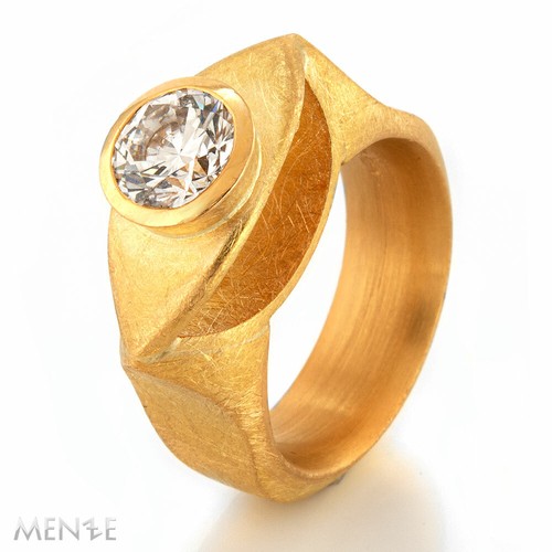 Ring diamant 900 gelbgold - 900/-,