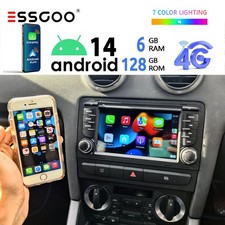 6+128G Android 14 Für AUDI A3 8P 2003-2012 Autoradio Apple Carplay GPS Navi DAB+