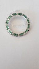 Diamanten Smaragde Edelstahl Lünette für Rolex Submariner Hulk