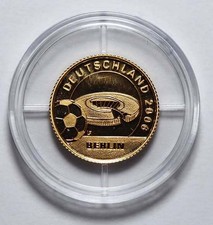 Liberia 10 Dollar in Gold 2004 Fussball WM 2006 in Deutschland - Berlin PP