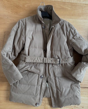 Jacke Herren Beige Gr. L Herbst | Winter mit Gürtel weicher Oberstoff Parka