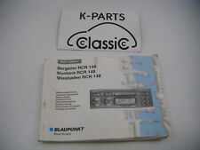 Bedienungsanleitung Autoradio Blaupunkt Wiesbaden RCR 148 Bergamo Montana Tuner