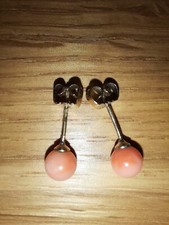 Koralle Engelshautkoralle 333 Gold Stecker