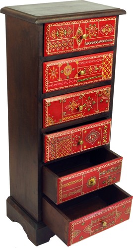 Handbemalter schubfachschrank - handbemalter,