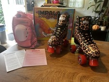 IMPALA Rollschuhe Roller Skates QUAD SKATE Rollschuh leopard Rollschuhe