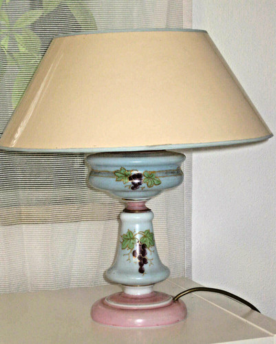Alte tischlampe glasfuß - , wie