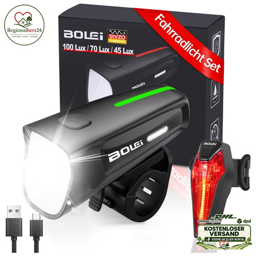 Fahrradlicht set 100 lux - fahrradlicht, stvzo