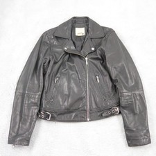 Levis Lederjacke Damen Gr. S Biker Trucker Kurzmantel Echt Ziegenleder Übergang