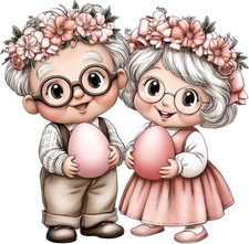 Bunte Ostern Paar Wandbilder