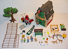 PLAYMOBIL 4066 XXL Bauernhof 5961 Farm mit Traktor Hühner Pferde Hasen Baum Zaun