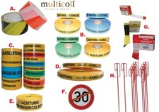 Absperrband Trassenwarnband Laterneneisen Flatterband Warnband Markierungen