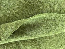 Mantel Stoff Woll Walk Grün 1,50m Breit Länge Ca 3m