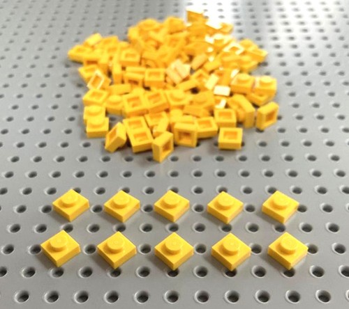 Lego gelb 1x1 - , platte