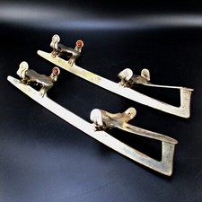 Uralte GLORIA Schlittschuhe Modell NOVA 1938/39 Vintage Ice Skates Art Deco