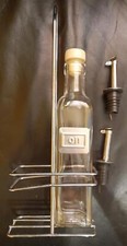 Olivenöl-Flasche 250ml, mit Ständer, 2 Ausgießern, leer