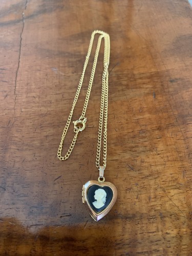 Vintage kette mit herz - mit,