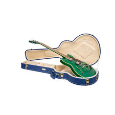 Crossrock Holzetui für 335 Style 6-saitige Semi-Hollow E-Gitarre-Lebhaftes Blau