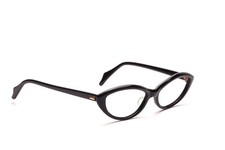Vintage Brille Schwarz 60er Jahre Mod. Giralda von Indo in 50 - 18 mm