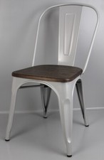 Dorel Industrie Stil Esszimmerstuhl Metall Stuhl grau braun Design Stuhl M-C9