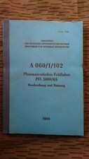 NVA VORSCHRIFT A 060/1/102 PHARMAZEUTISCHES FELDLABOR IM FALTKOFFER kein LAK 2