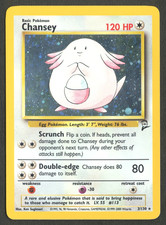 Pokemon TCG: Chansey 3/130 Base Set 2 WoTC Holo Rare LP