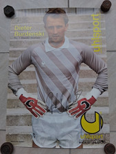 Werbeposter mit Ex-Torwart Dieter Burdenski (Werder Bremen), original signiert