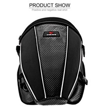 WOSAWE Motorrad Sozius Hecktasche schwarz reflektierend Carbon Optik Wasserdicht