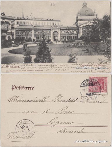 Ansichtskarte wiesbaden - ansichtskarte,